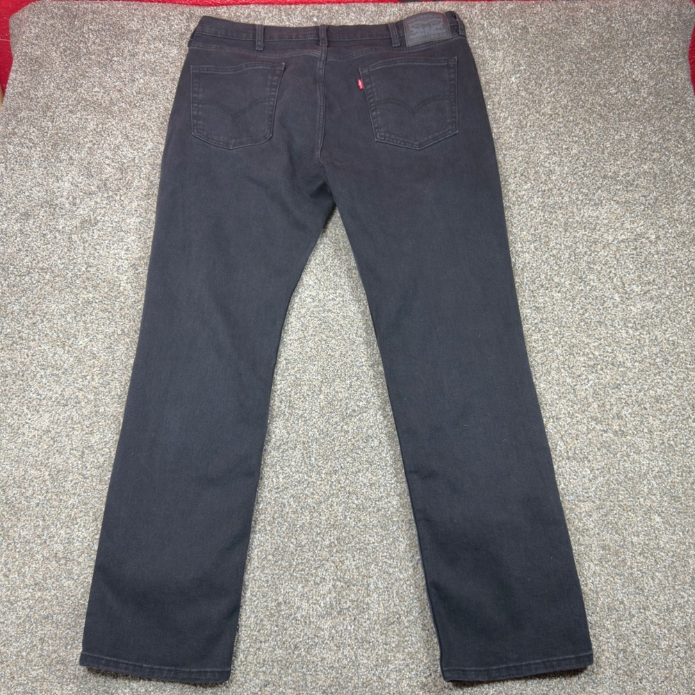 Levis 514 Straight Fit Jeans Mens 38x27 Black Denim Pants 514-0731 Classic Fit - Picture 2 of 11